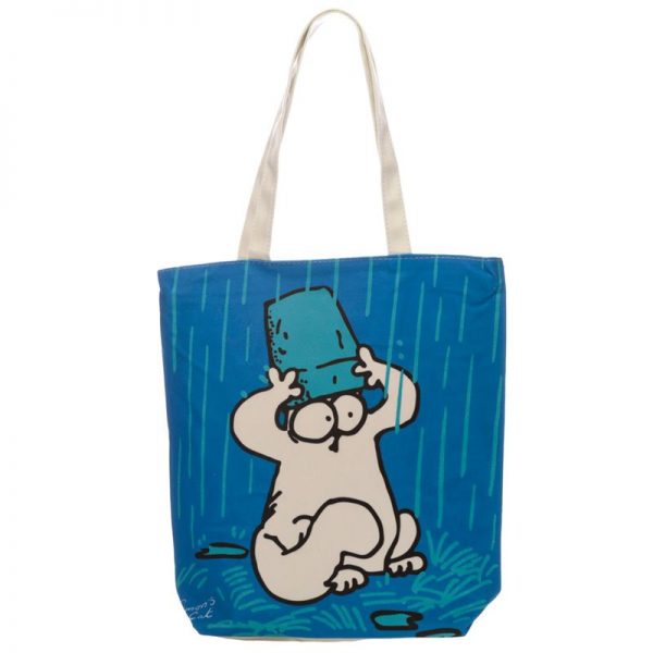 Látková taška so zipsom Simon’s Cat, modrá 1 - pre milovníkov mačiek
