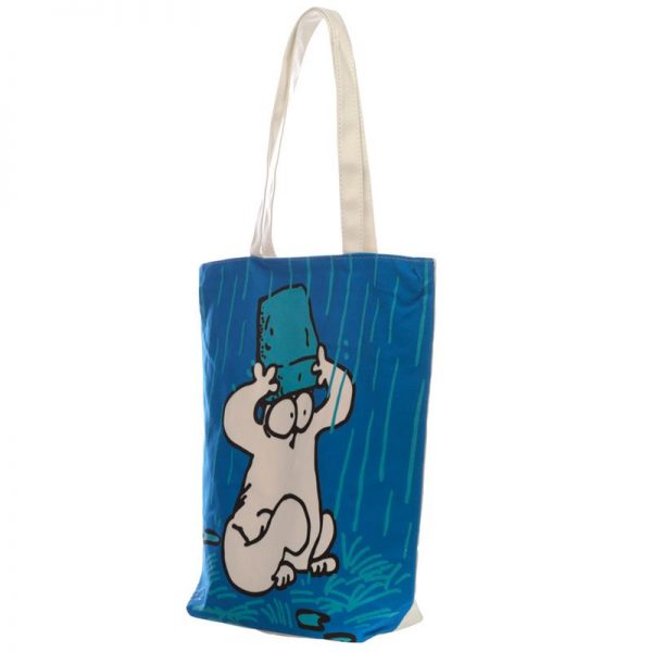 Látková taška so zipsom Simon’s Cat, modrá 2 - pre milovníkov mačiek