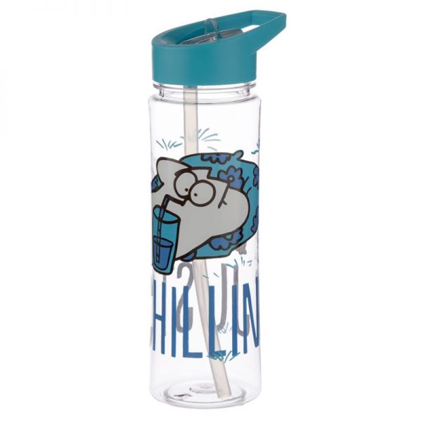 Nerozbitná plastová láhev na vodu s kočkou, 550ml Simon's Cat - Just Chilling 2 - pre milovníkov mačiek