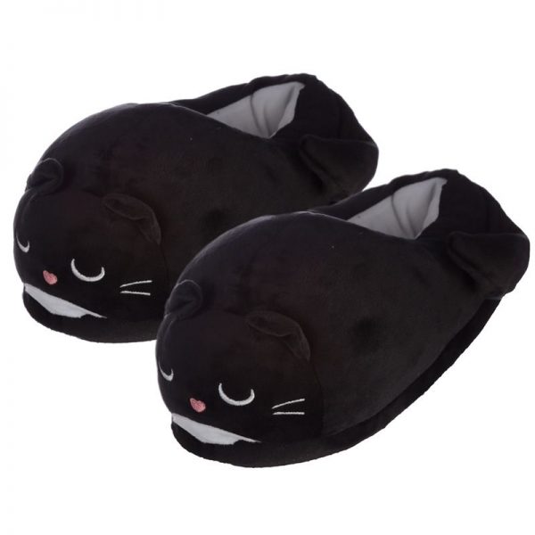 Čierne mačacie papuče Feline Fine - univerzálna veľkosť