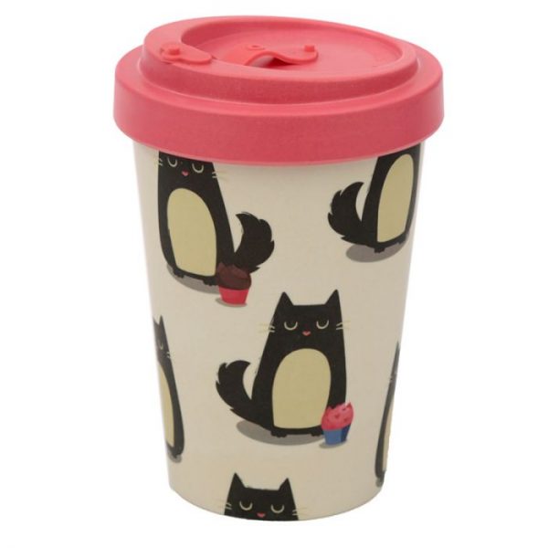 Mačka Feline Fine Cestovný termohrnček z bambusového kompozitu 1 - pre milovníkov mačiek