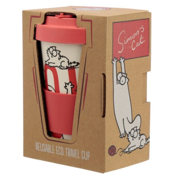 Simon's Cat Cestovný termohrnček z bambusového kompozitu 6 - pre milovníkov mačiek
