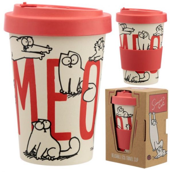 Simon's Cat Cestovný termohrnček z bambusového kompozitu 2 - pre milovníkov mačiek