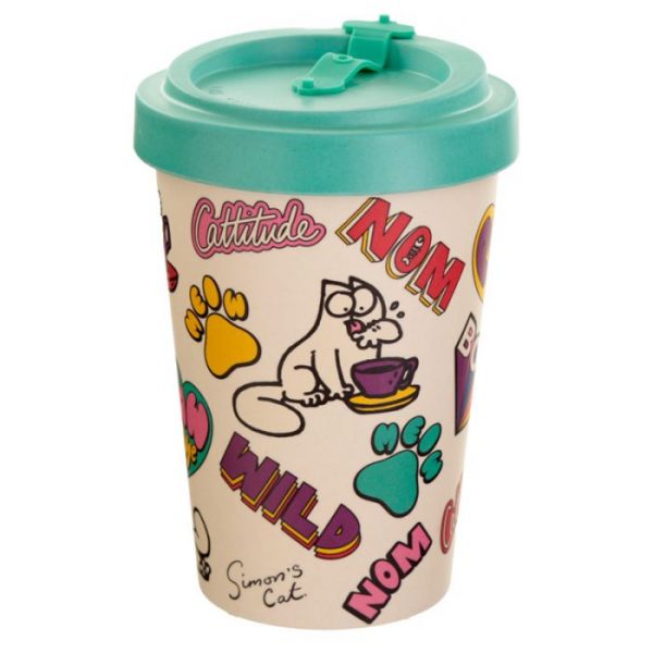 Simon's Cat Pawsome Cestovné termohrnček z bambusového kompozitu 2 - pre milovníkov mačiek