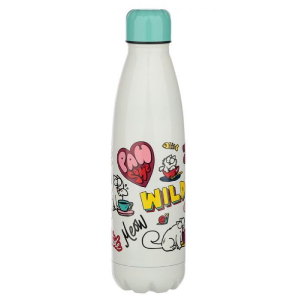 Pawsome Simon's Cat fľaša z nerezovej ocele na tepelnú izoláciu nápojov 500ml 1 - pre milovníkov mačiek