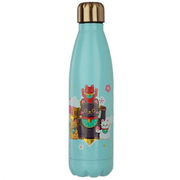 Termofľaša z nerezovej ocele Mačka pre šťastie Maneki Neko 500ml 1 - pre milovníkov mačiek