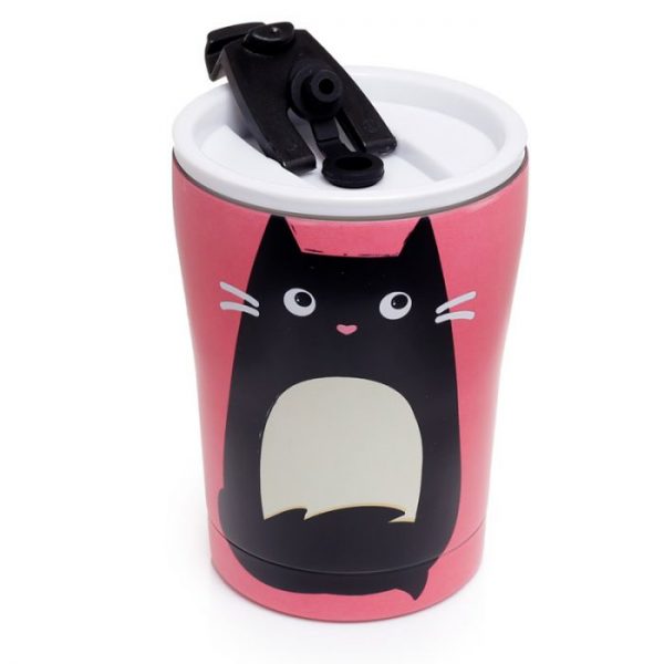Mačka Feline Fine opakovane použiteľná tepelne izolovaná šálka z nerezovej ocele na teplé aj studené, jedlo aj pitie 300ml 2 - pre milovníkov mačiek