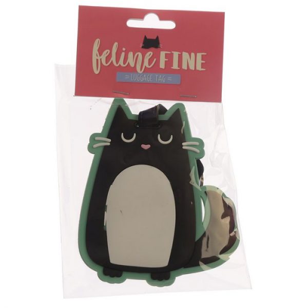 Mačka Feline Fine PVC Štítok na batožinu 3 - pre milovníkov mačiek