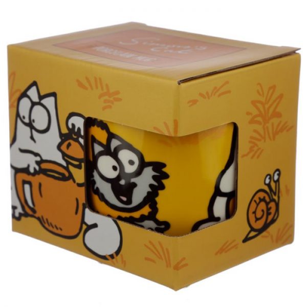 Oranžový Simon's Cat Porcelánový hrnček 4 - pre milovníkov mačiek